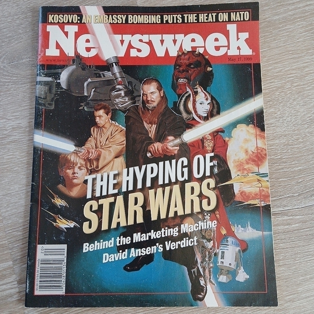 Original Newsweek Single Issue Magazine The Hyping of Star Wars 1999 May 17th